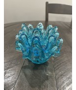 Nesting Candy Dishes (3) Aqua Blue Free Blown Glass 3” - $49.49