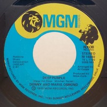 Donny &amp; Marie Osmond 45 Deep Purple / Take Me Back Again VG++ A8 - $3.95