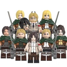 8pcs Attack on Titan Erwin Smith Hange Zoe Historia Reiss Ymir Minifigures Set - £17.20 GBP