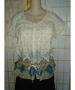Sonoma Mexican Peasant Top Shirt~L~Hippie Hippy Bohemian Retro Blouse~Co... - $13.30 CAD
