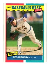 1987 Fleer Baseball&#39;s Best Sluggers vs. Pitchers #20 Ted Higuera Brewers - £1.59 GBP