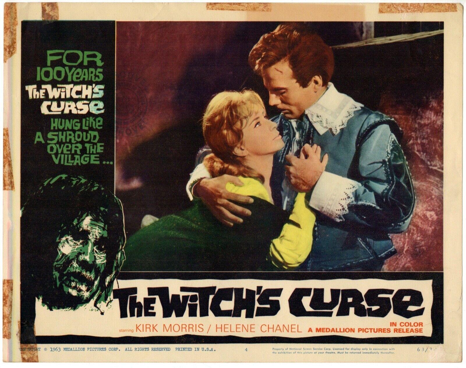 *THE WITCH&#39;S CURSE (1962) Kirk Morris &amp; Hélène Chanel Maciste Travels to... - $45.00
