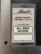 SHARKS - ORIGINAL VINTAGE 1985 CONCERT TOUR LAMINATE BACKSTAGE PASS - $22.00