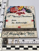 Giant Feature Matchbook A Merry Christmas  from the Bakhmeteffs gmg  foxing - £19.41 GBP
