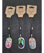 3 New plastic PEACE Tag / Ornaments.  With Original Packaging.  Unique - $14.62 CAD