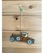 Vintage American Decorations Stained Glass Antique Car Christmas Suncatc... - $28.00