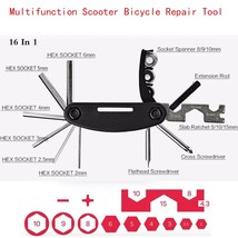 Mini Multifunction Bicycle Repair Tool 16 in 1 Kit For  M365 Scooter Qicycle EF1 - £42.03 GBP