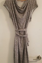 Target Merona Grey Jersey Stretch Knit Belted Dress Size 1-2 - £13.23 GBP