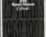 1992 GTE Byron Nelson Classic Program Dallas Texas Golf Billy Ray Brown  - $17.82