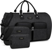 Convertible Garment Duffel Bag 4pc Set, Carry-On Travel Bag, Black - $44.54