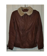 New JAKETT Bess Aviator Jacket Fur Collar  $640 SMALL  Brown  - £88.49 GBP
