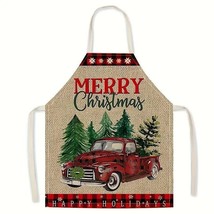 NWT Festive Red Truck Merry Christmas Apron - £15.09 GBP