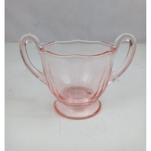 Vintage Fostoria Fairfax Rose Pink  # 2375 Mini Open Footed Sugar Bowl 3&quot; Tall - £9.95 GBP