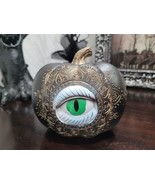 Halloween Evil Eye Pumpkin Eyeball Figurine Prop Tabletop Decor 4.5" x 5" Small - £15.10 GBP