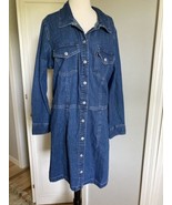 NEW Levis Women’s Blue Denim Shirt  Dress Ellie  Western Snap up. 2XL - $64.35