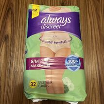 Always Discreet Incontinence Underwear for Women and Postpartum S/M  32 Ct - $21.99