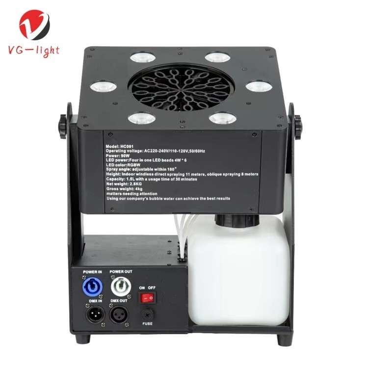 90W LED Bubble Machine DMX Stage Effect Park Wedding Machine WITH LED 6x4w RGBW Item image 4