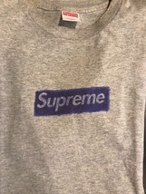 SUPREME 2003 Pen Box Logo Tee Molodkin BOX Logo T-shirt Heather Grey Siz... - £781.29 GBP