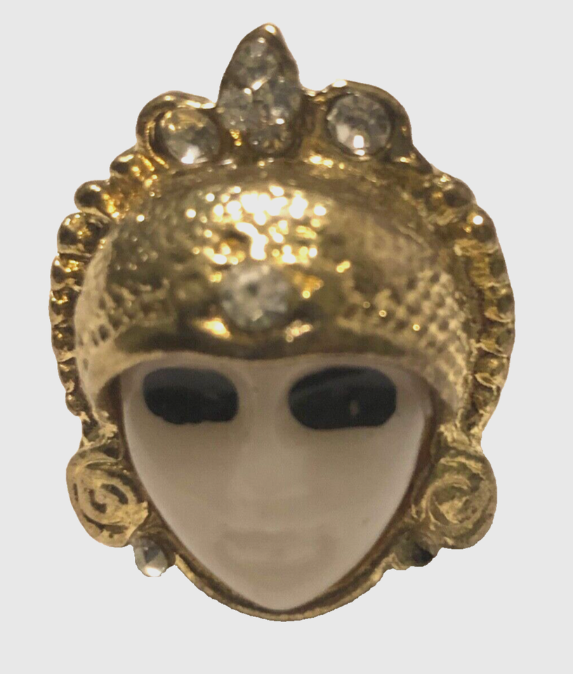 White mask ring size 8  non-adjustable - $2.48
