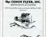 The Conch Flyer Restaurant Menu Key West International Airport Florida 1... - £14.19 GBP