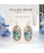 Kendra Scott Darby Yellow Rose Abalone Gold Plated Drop Earrings NWT - $148.01