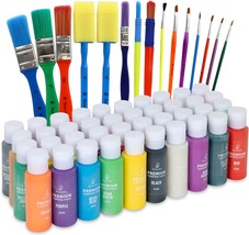 Kids Tempera Paint Set Value Pack Includes 40 Washable Non Toxic Colorful Paints - £41.98 GBP