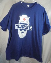 Male Nurse Murse Men&#39;s 3XL T-Shirt Port and Company ring spun cotton Nav... - £8.29 GBP