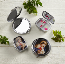 Blessed Mother Madonna and Child Compact Purse Mirror and Pill Box Catholic Gift - £11.77 GBP