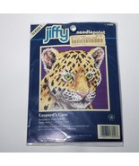 VTG 1998 Sunset Jiffy Leopard&#39;s Gaze 5&quot; Needlepoint Kit 17049 NIP Sealed - £7.81 GBP