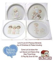 Vintage Lot of 4 Precious Moments Joy of Christmas Limited Edition Plates Enesco - £39.58 GBP