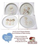 Vintage Lot of 4 Precious Moments Joy of Christmas Limited Edition Plate... - £39.14 GBP