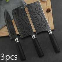 Professional Chef Knife Set Damascus Laser Pattern Meat Vegetable Chopping Set - £23.57 GBP