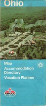 Vintage Amoco Oil Company Ohio Map Accommodation Directory Vacation Plan... - $9.89