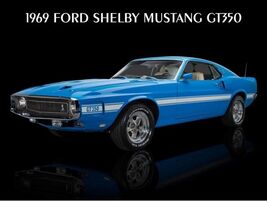 p 1965 Ford Shelby Mustang GT 350 Metal Sign 8x12in USA STEEL Mancave Ga... - $24.74