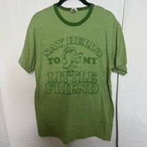 St. Paddy&#39;s Irish Green Say Hello to My Little Friend Leprechaun Tee Gaz... - $376.30 MXN