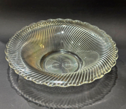 Federal Depression Glass Diana Pattern Console Bowl Scalloped Edge Clear... - £11.26 GBP