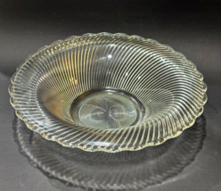 Federal Depression Glass Diana Pattern Console Bowl Scalloped Edge Clear... - £11.28 GBP