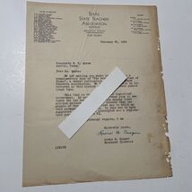 Texas State Teachers Association Letter 1935 Lewis B Cooper - $30.20