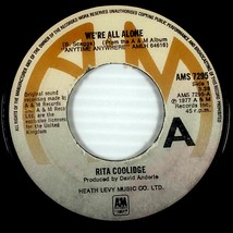 Rita Coolidge - We&#39;re All Alone / Who&#39;s To Bless &amp; Who&#39;s To.. [7&quot; 45] UK Import - £4.24 GBP