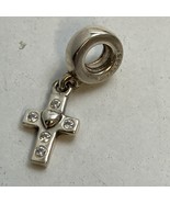 Pandora Cross Dangle Clear CZ &amp; Sterling Silver Charm 790355CZ - $25.71 CAD