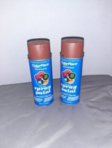 Vintage Color Place Spray Paint Can Fast Dry Lot of 2 Red Oxide Primer - £22.01 GBP