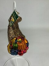 2005 OWC Old World Christmas Glass Blown Cornucopia Ornament Thanksgiving - $12.86