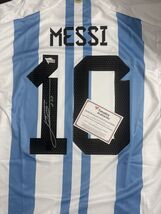 LIONEL MESSI FANATICS AUTHENTIC SIGNED AUTOGRAPHED TEAM ARGENTINA JERSEY - $15,410.58 MXN