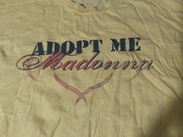 Madonna Adopt Me Music Concert Shirt Size X Large Yellow Short Sleeve - $32.53