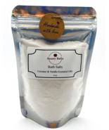 Coconut &amp; Vanilla Bath Salts Epsom Salt bath soak gift for her therapeut... - $136.29 MXN