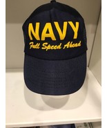Vintage US Navy Full Speed Ahead Mesh Snapback Trucker Hat One Size Fits... - $22.00