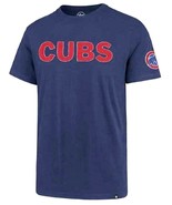 Chicago Cubs MLB &#39;47 Blue Fieldhouse Embroidered Tee T-Shirt Men&#39;s XXL 2XL - £19.66 GBP