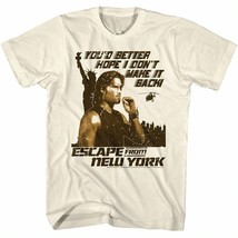 Escape From New York You&#39;d Better Hope I don&#39;t Make it Back Men&#39;s T Shirt Smoke  - £23.30 GBP+