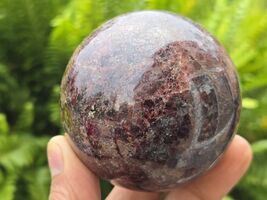 Garnet Crystal Sphere (63 mm 448 gm) Natural Polished Deep Red Yellow De... - $43.56