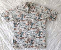 Vintage John Severson by Kahala Men&#39;s Hawaiian Shirt Size Medium Ukulele... - £23.67 GBP